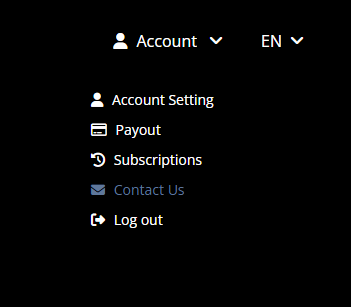 Accessing Contact Support in Distromono.